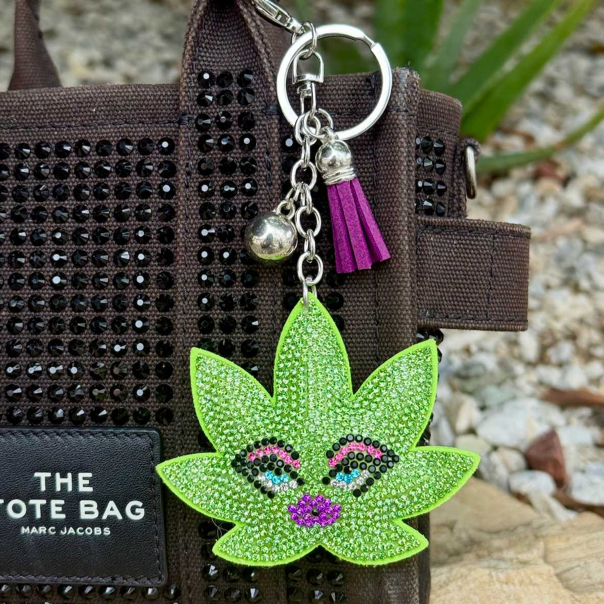 Kush Diva Puffy Keychain - Light Green