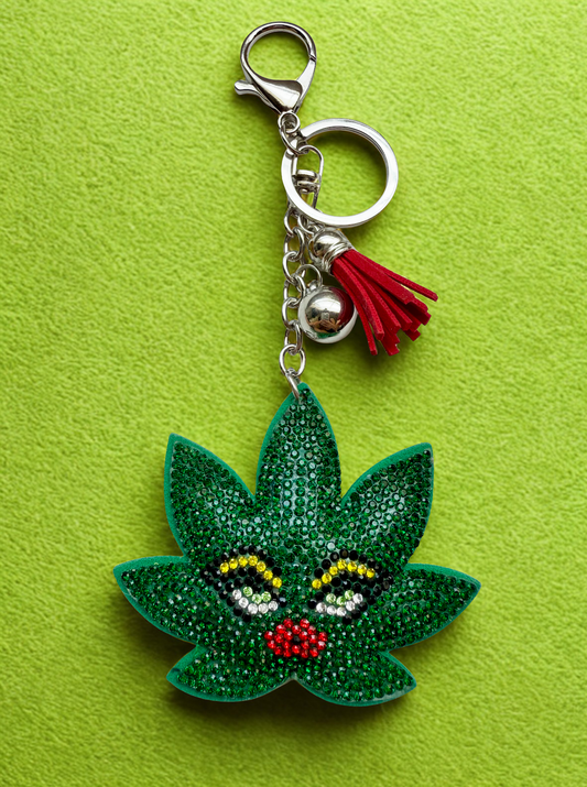 Kush Diva Puffy Keychain - Dark Green